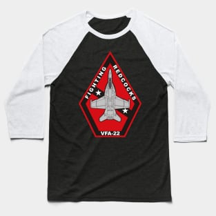 VFA-22 Fighting Redcocks - F/A-18 Baseball T-Shirt